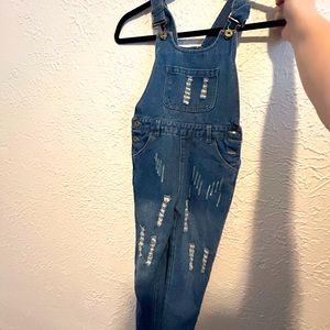Distressed Cute Girls Denim 👖 Overalls